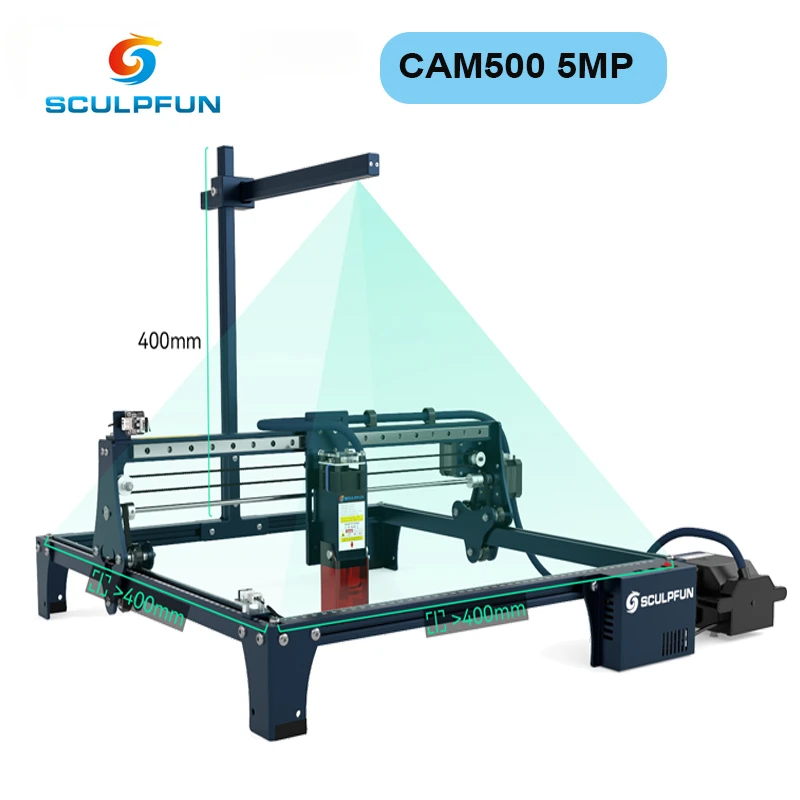 Industrial Laser Engraver - SCULPFUN CAM500 กล้อง Lightburn สำหรับการกำหนดตำแหน่งที่แม่นยำ เครื่องแกะสลักเลเซอร์