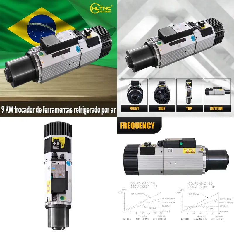 มอเตอร์แกนหมุน AP01 9KW ISO30  - Cnc Spindle Motor บทวิจารณ์และราคา